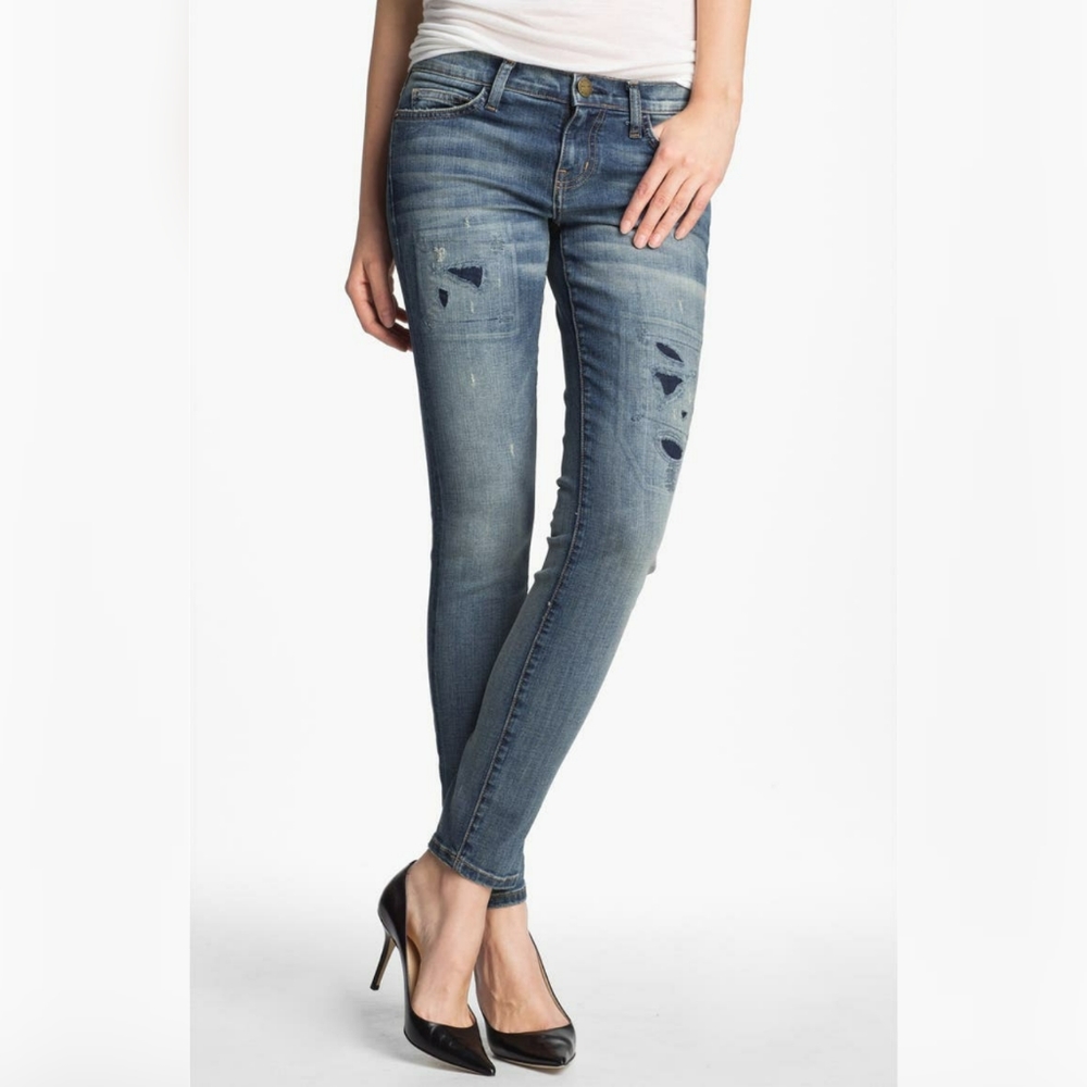 Current/Elliot The Ankle' Skinny Jeans with Repair